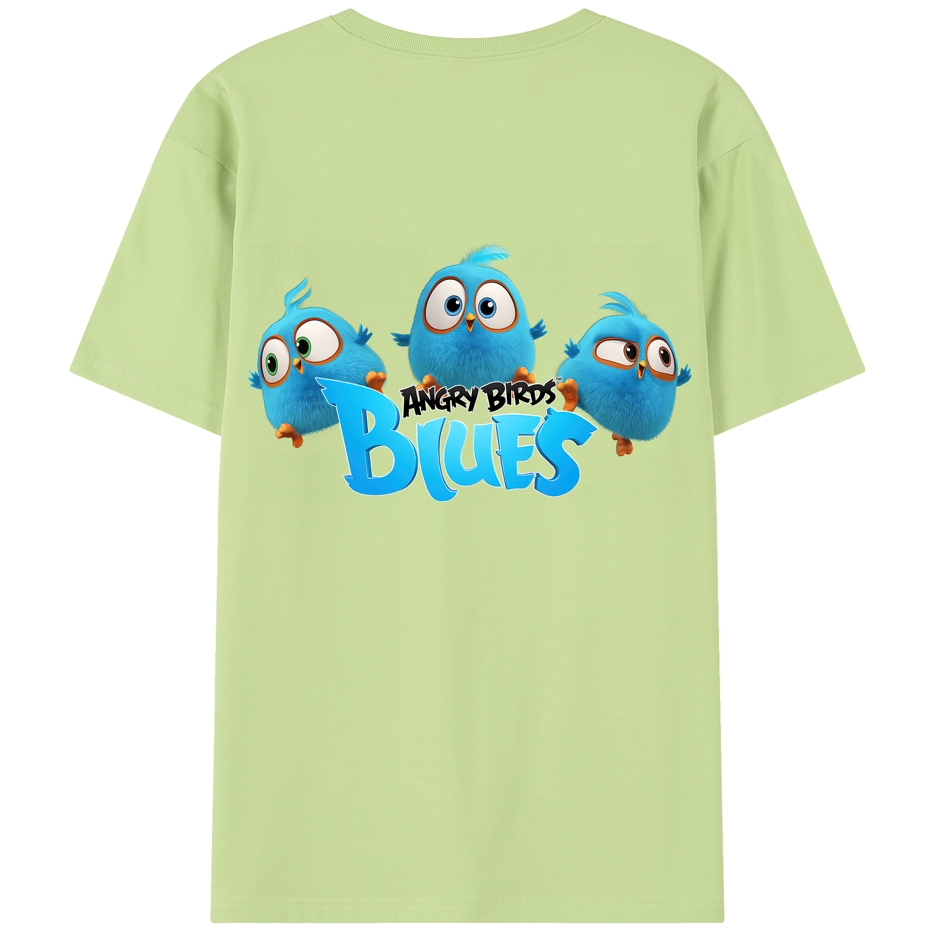 （画像用） Angry Birds アングリーバード 綿100％半袖Tシャツ（背面プリント）